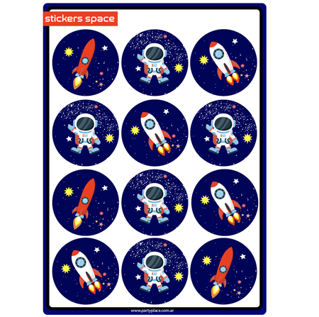 Stickers plancha Space 12s 1u
